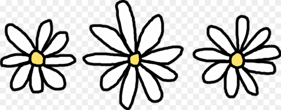 Flower Common Daisy Flower Sticker Tumblr, Plant, Petal, Anther, Electrical Device Free Png Download
