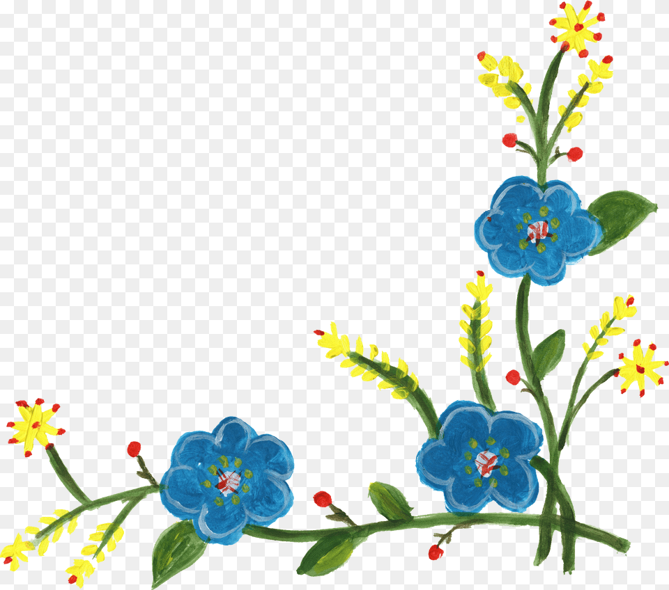 Flower Corner, Art, Floral Design, Graphics, Pattern Free Png
