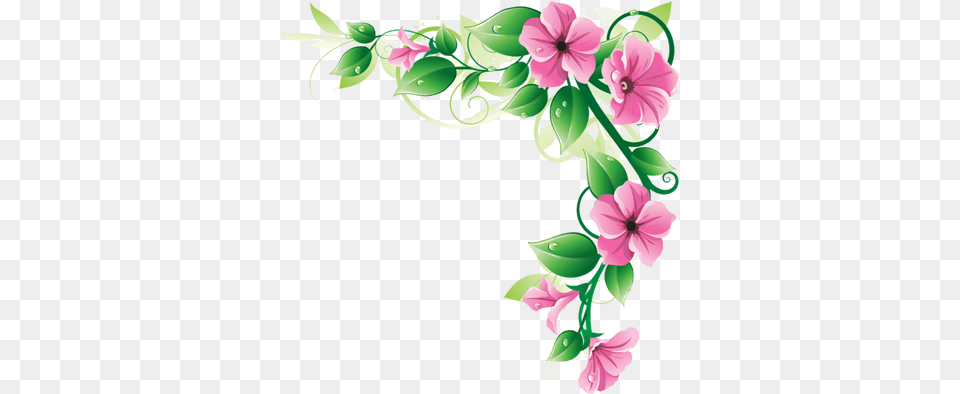 Flower Corner Border, Art, Floral Design, Graphics, Pattern Free Transparent Png