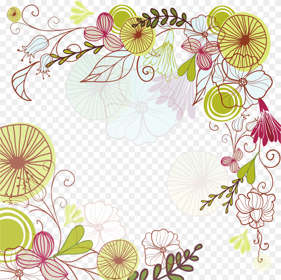 Flower Corner Border Flower Border Frame Clipart, Art, Floral Design, Graphics, Pattern Free Transparent Png