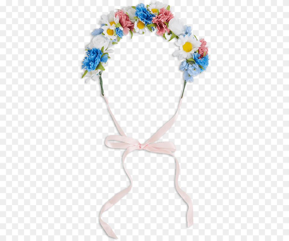 Flower Crown Blue Blomsterkrans Lindex, Flower Arrangement, Plant, Hat, Clothing Png Image