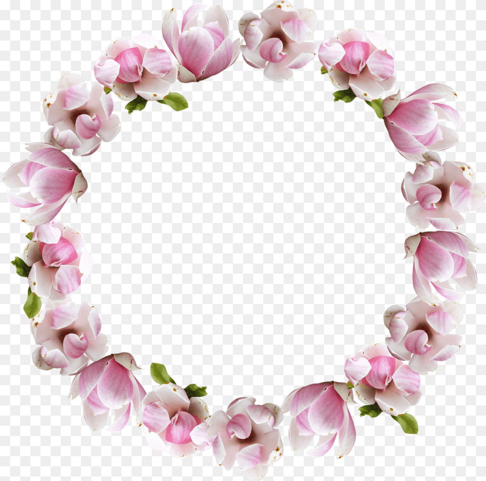 Flower Crown Flowers And Image Flower Wreath Pink, Plant, Petal, Dessert, Cream Png