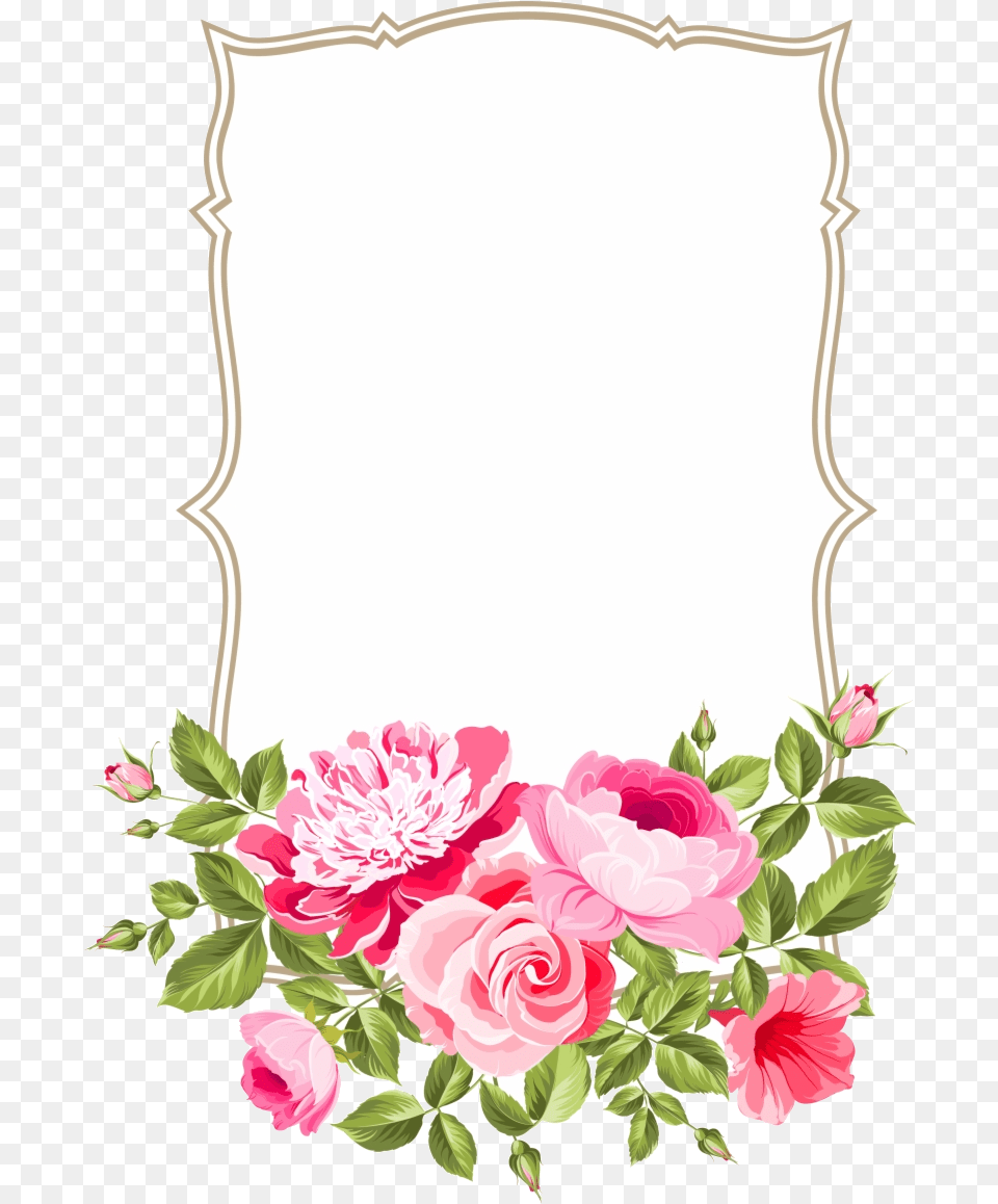Flower Crown Galaxy Clipart Frame Bunga Mawar Pink Flower Bunga, Pattern, Graphics, Plant, Floral Design Png