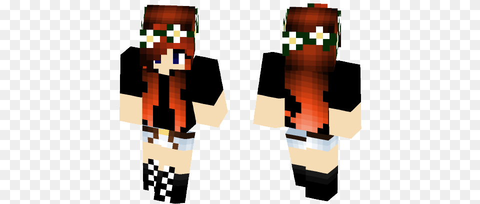 Flower Crown Minecraft Skins Carmine, Person, Head, Face Png Image