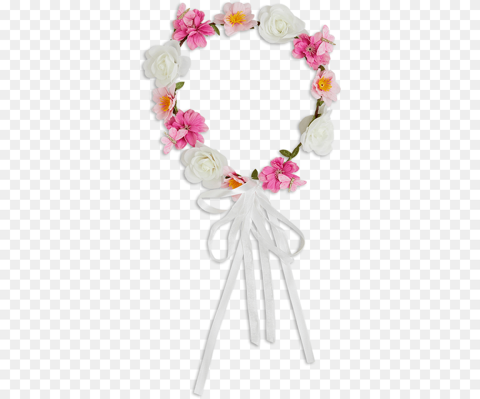 Flower Crown Pink Artificial Flower, Accessories, Plant, Petal, Flower Arrangement Free Png