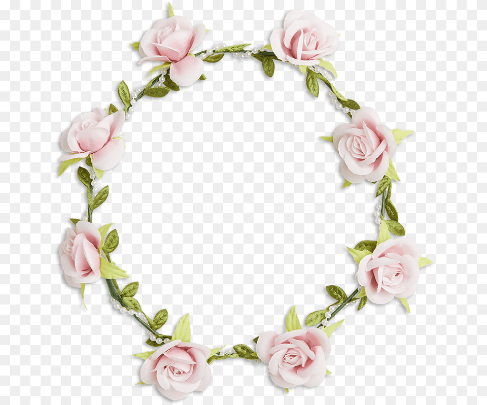 Flower Crown Pink Blomsterkrans, Plant, Rose, Accessories, Jewelry Free Transparent Png