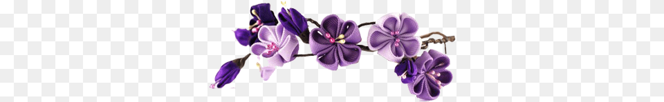 Flower Crown Purple Jpg Freeuse Purple Flower Crown, Plant, Orchid, Petal Png