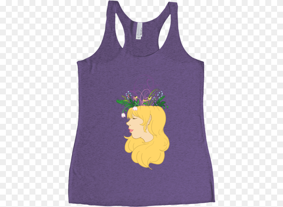 Flower Crown Racerback Tank Top Sleeveless Shirt, Clothing, Tank Top, Baby, Person Free Png Download