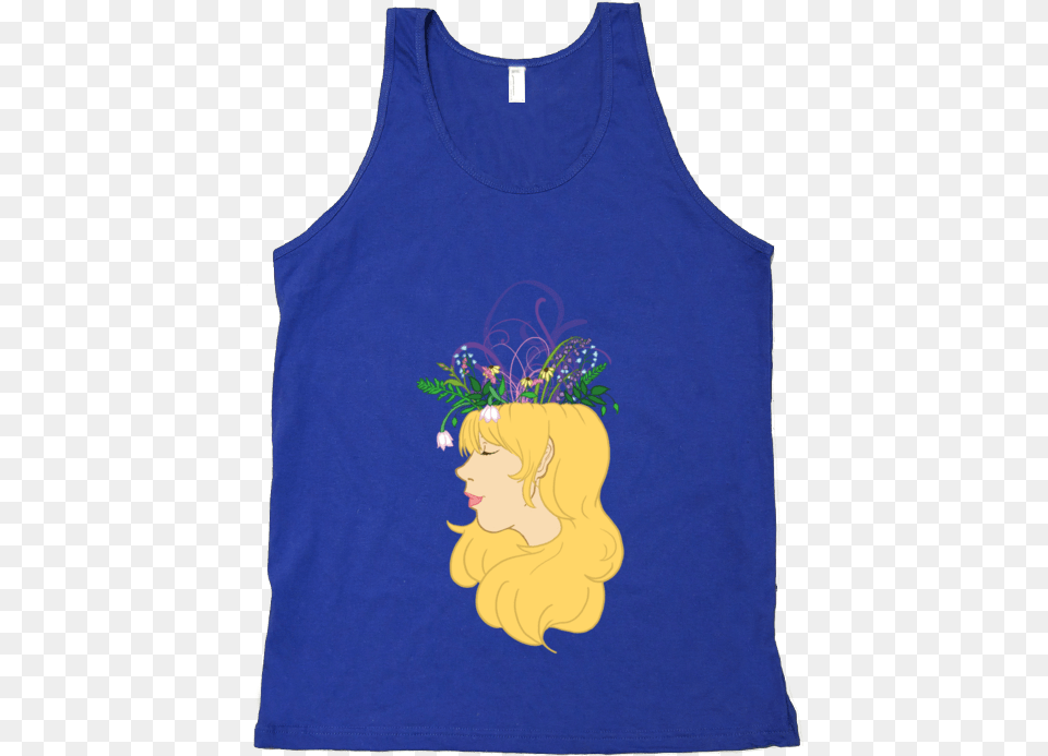 Flower Crown Tank Top, Clothing, Tank Top, Person, Face Free Png Download