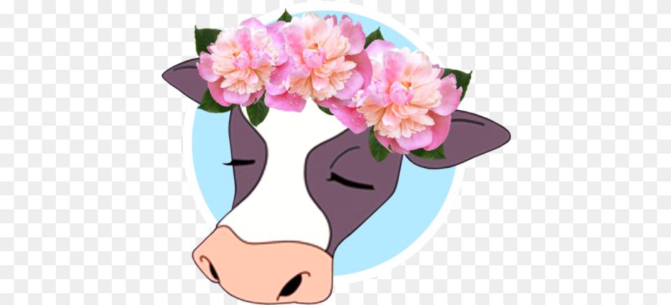 Flower Crown Tumblr Cow Tumblr, Plant, Flower Arrangement, Flower Bouquet, Livestock Free Png Download