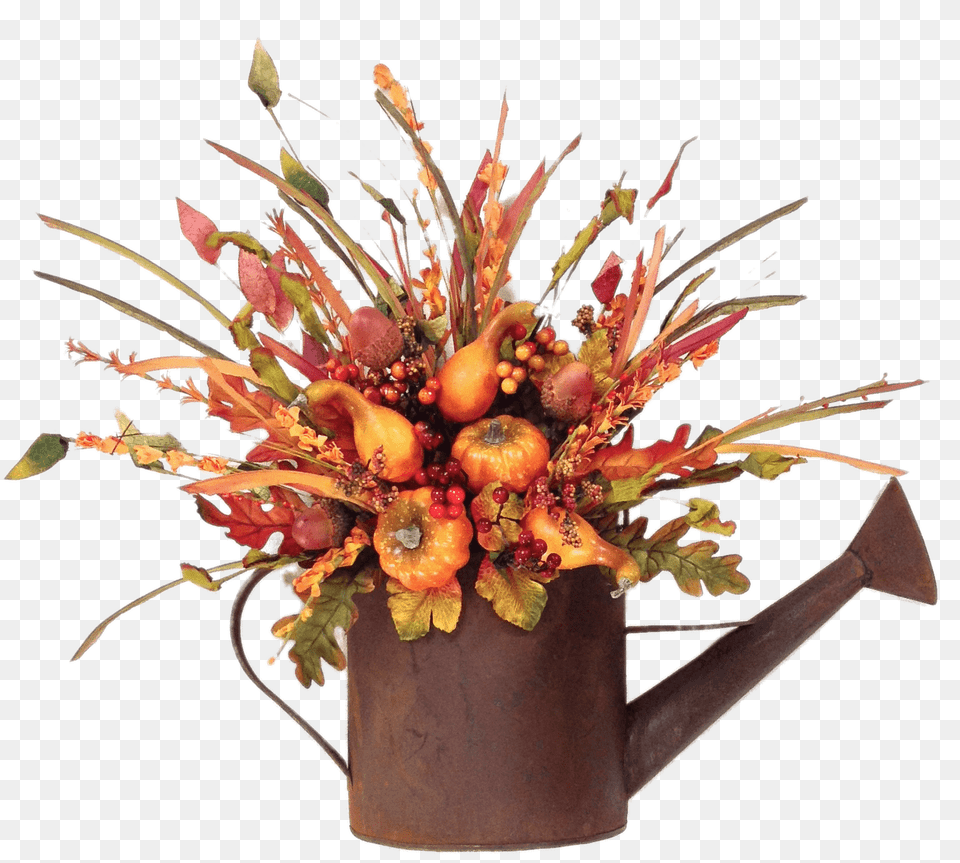 Flower Decoration In Watering Can, Plant, Flower Arrangement, Flower Bouquet, Ikebana Png Image