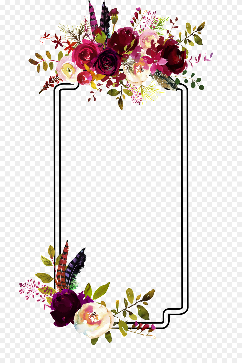 Flower Decorative Border Picture Download Vector, Art, Floral Design, Flower Arrangement, Flower Bouquet Free Transparent Png