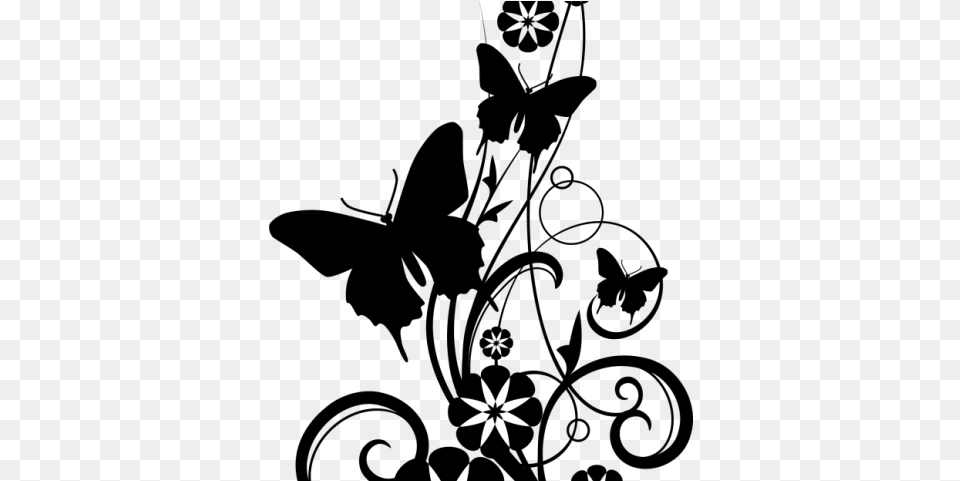 Flower Design Border Black And White Design In, Star Symbol, Symbol, Outdoors Free Transparent Png