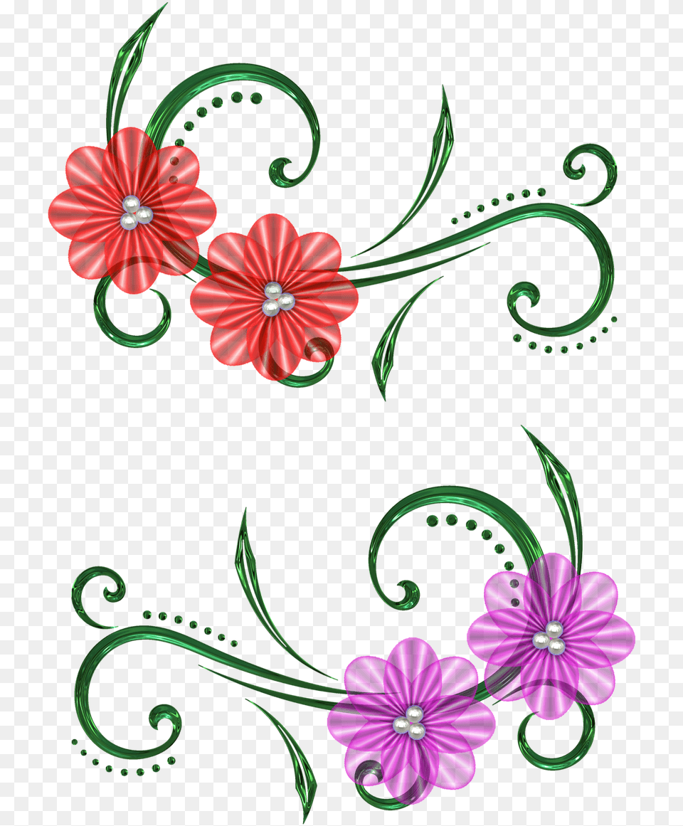 Flower Design For Scrapbook, Art, Floral Design, Graphics, Pattern Free Png Download