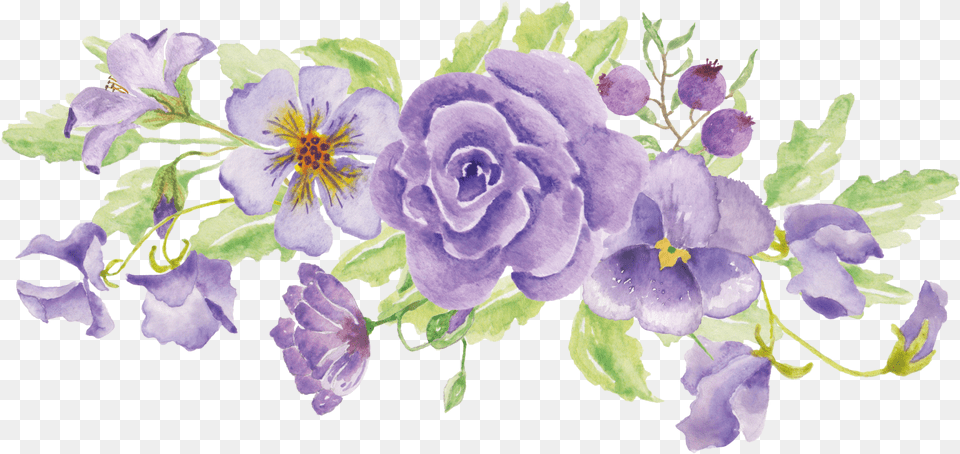 Flower Design Tumblr Aesthetic Purple Flower, Plant, Rose, Geranium, Pattern Free Png Download