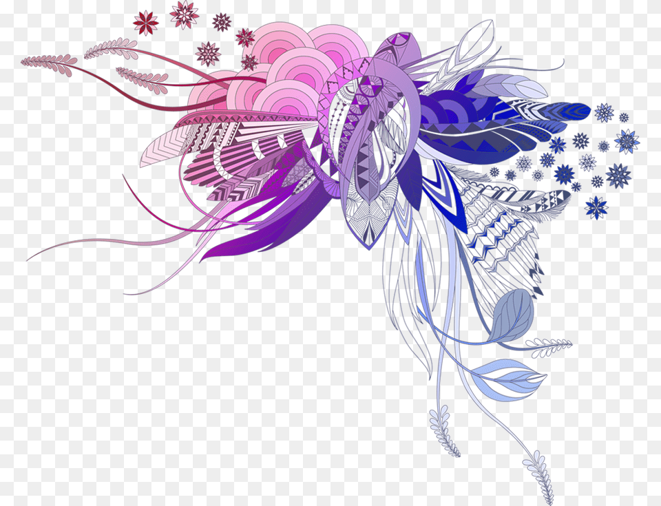Flower Divider, Purple, Art, Floral Design, Pattern Free Png Download