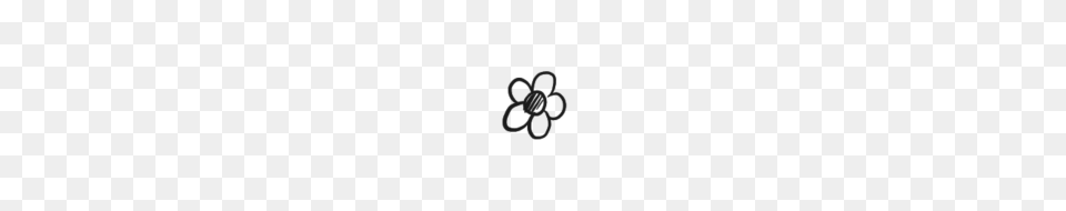 Flower Doodle, Gray Png Image