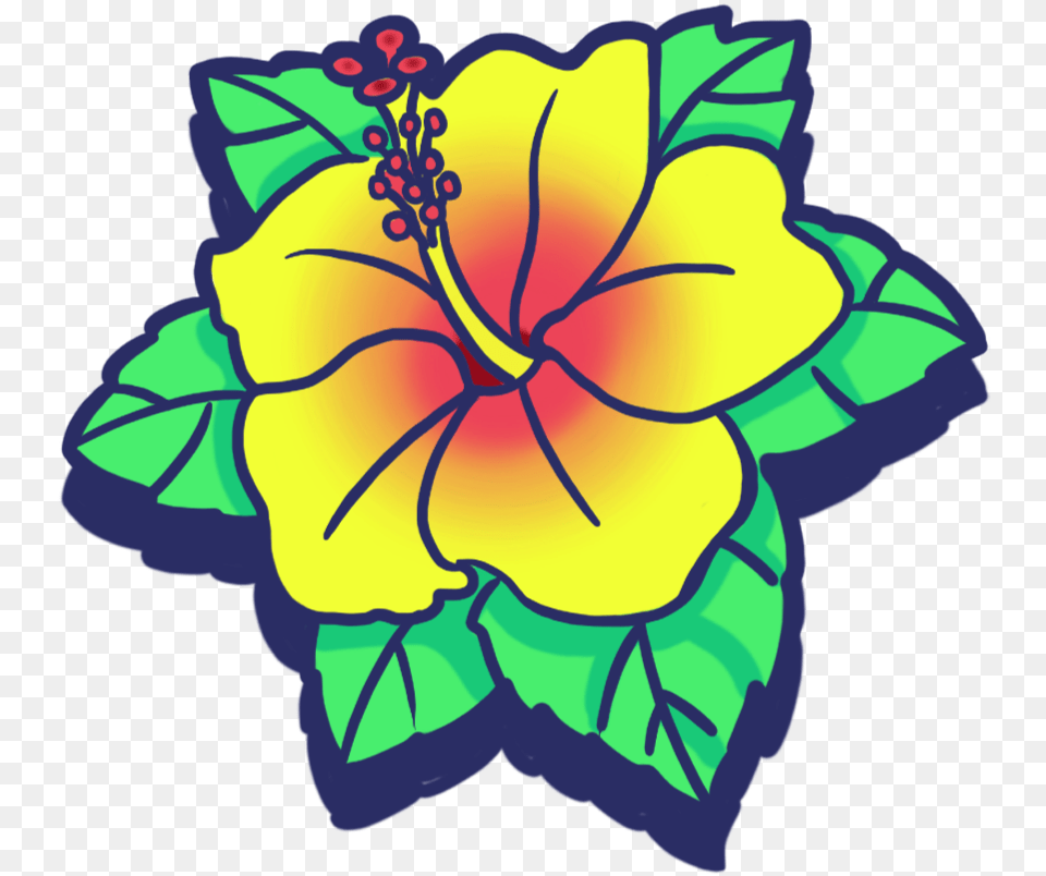 Flower Doodle Hawaiian Hibiscus, Plant, Baby, Person, Graphics Free Png Download