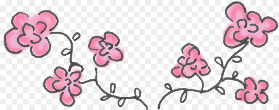 Flower Doodles Flower Doodle Plant, Pattern, Cherry Blossom Free Transparent Png