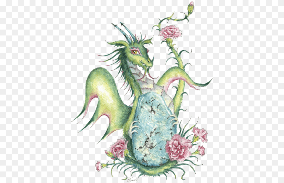 Flower Dragons Drawing, Plant, Dragon Free Png Download