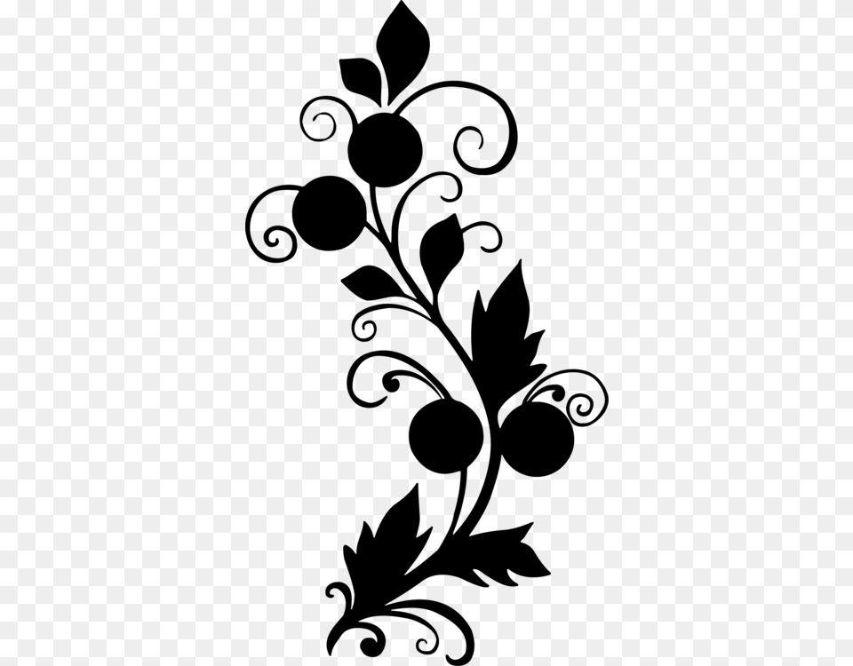Flower Drawing Black And White Floral Design, Gray Png Image