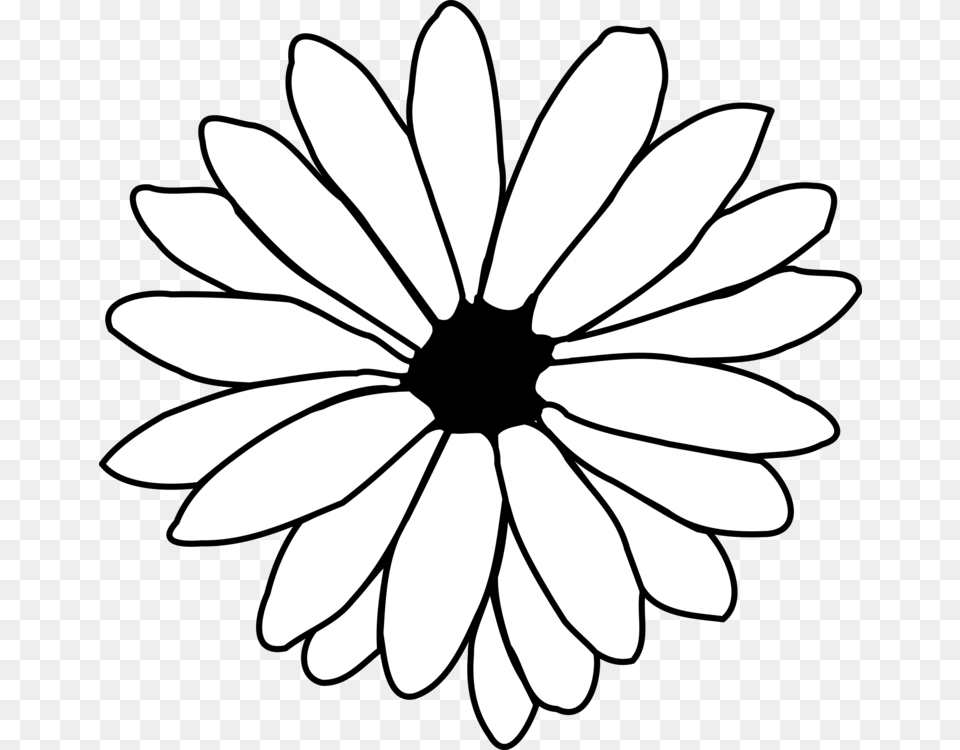 Flower Drawing Common Daisy Line Art Petal, Plant, Appliance, Ceiling Fan, Device Free Png Download