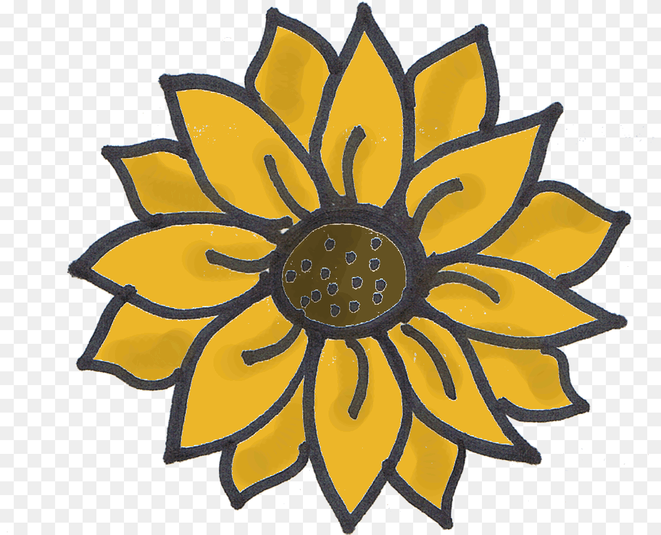 Flower Drawing Tumblr Download Frozen Fever, Plant, Sunflower, Art, Floral Design Free Transparent Png