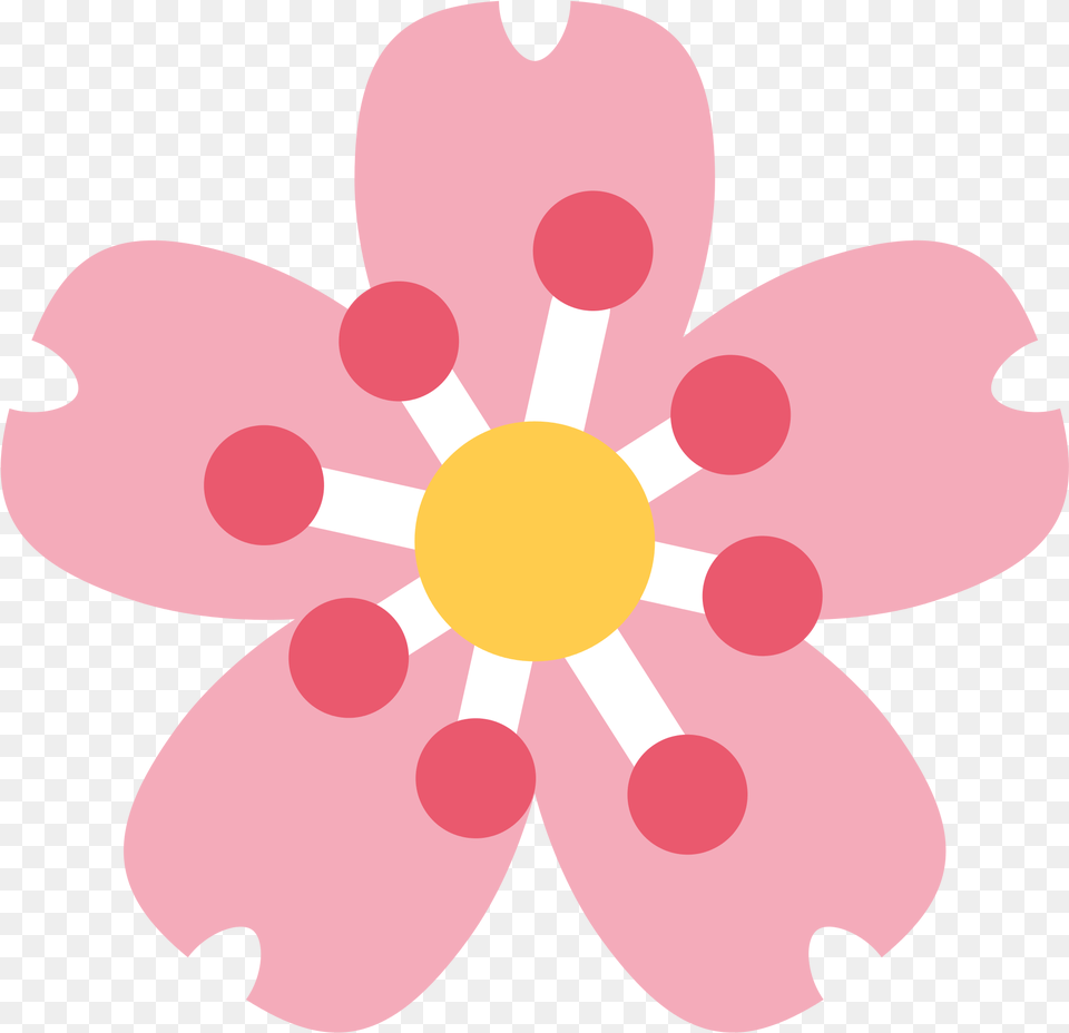 Flower Emoji Meaning With Pictures Cherry Blossom Emoji, Anemone, Anther, Petal, Plant Png Image