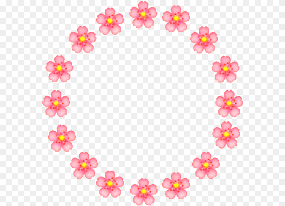 Flower Emoji Overlay Circle Icon Iconresources Iphone Aesthetic Emojis, Petal, Plant, Anemone, Accessories Free Png Download