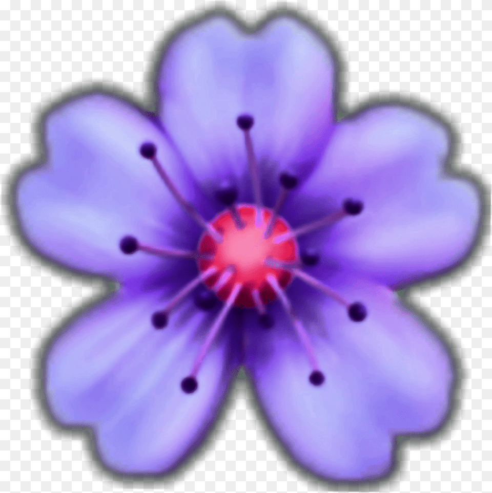Flower Emoji Background, Anemone, Anther, Geranium, Pollen Free Transparent Png