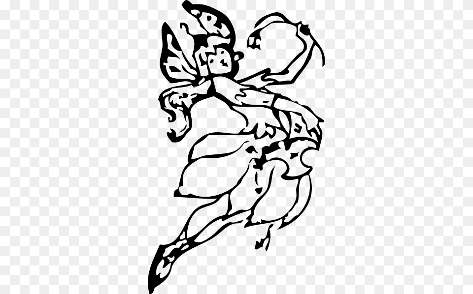 Flower Fairy Illustration Large Size, Stencil, Baby, Person, Art Png