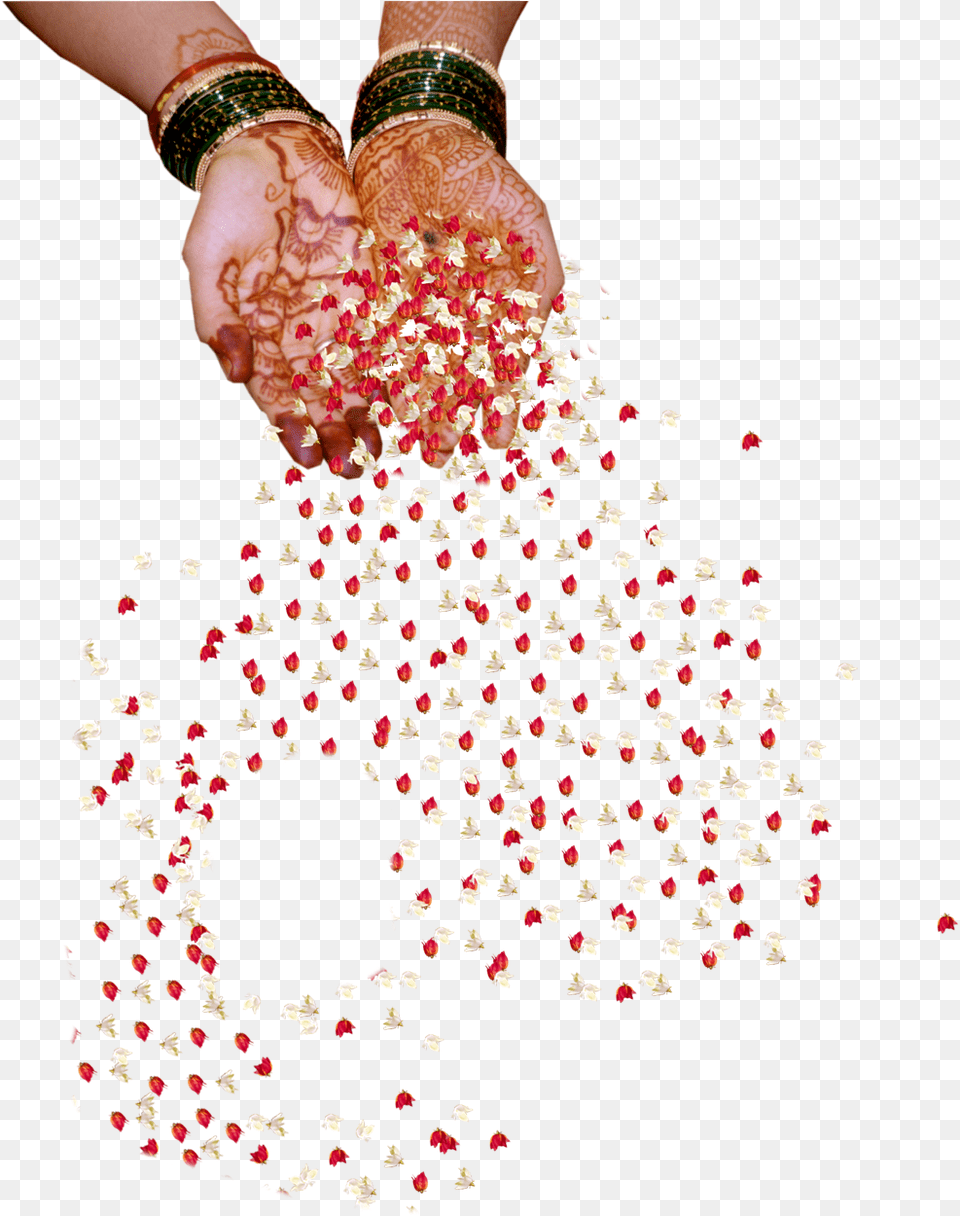 Flower Falling From Hand, Body Part, Finger, Person, Plant Free Png