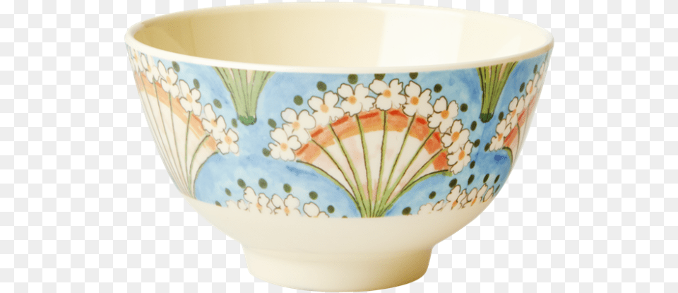Flower Fan Print Small Melamine Bowl By Rice Dk Bowl, Art, Porcelain, Pottery, Soup Bowl Png