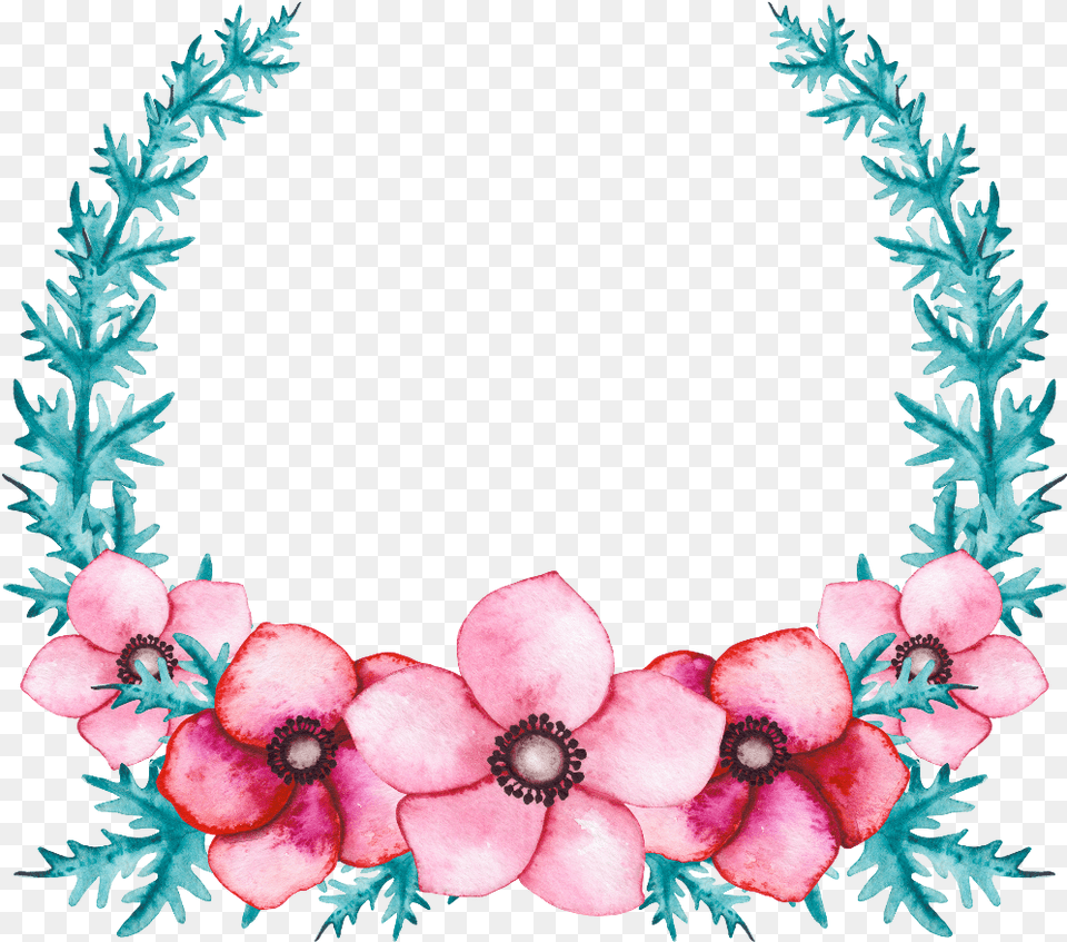 Flower Floral Wreath Cartoon Mother And Daughter Drawing, Accessories, Jewelry, Necklace, Plant Png