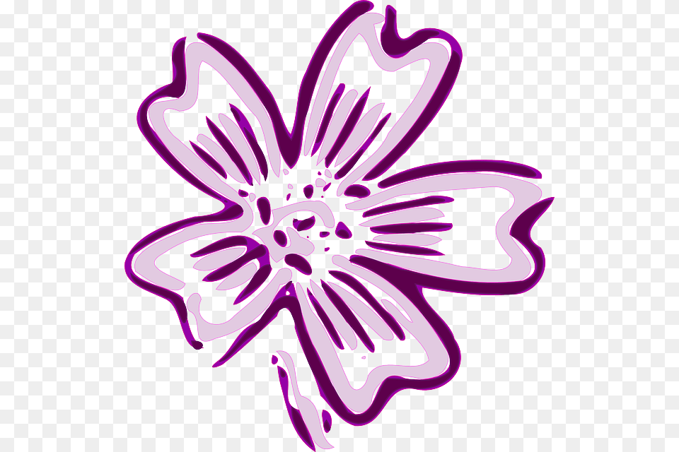 Flower Flowers Cartoon Purple Plant Violet Colors Flowers Clip Art, Dahlia, Graphics, Pattern, Floral Design Free Transparent Png