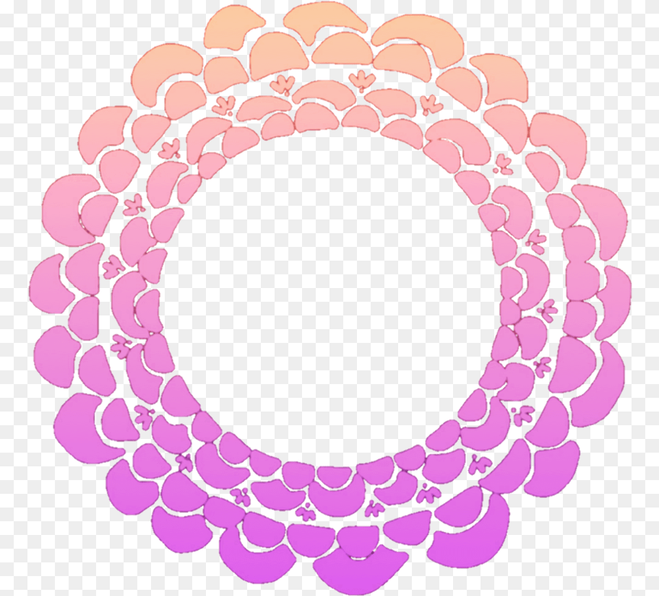 Flower Flowers Floral Round Wreath Frame Colourful Round Floral Design, Purple, Oval, Pattern Free Png