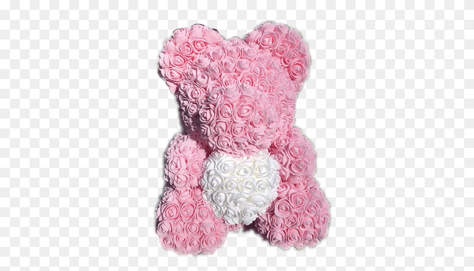 Flower Foam Bear Light Pink With White Heart Soft, Cushion, Home Decor, Birthday Cake, Cake Png Image