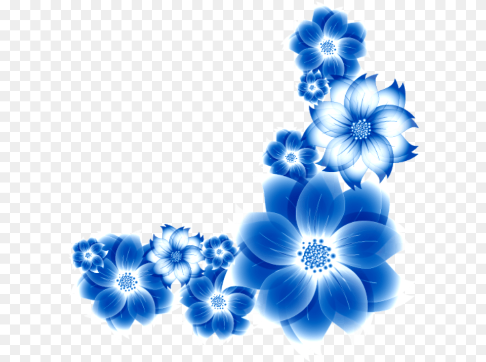 Flower Frame Blue Flowers Paper Framed Blue Flower Oval Frame, Plant, Pattern, Graphics, Floral Design Free Png Download