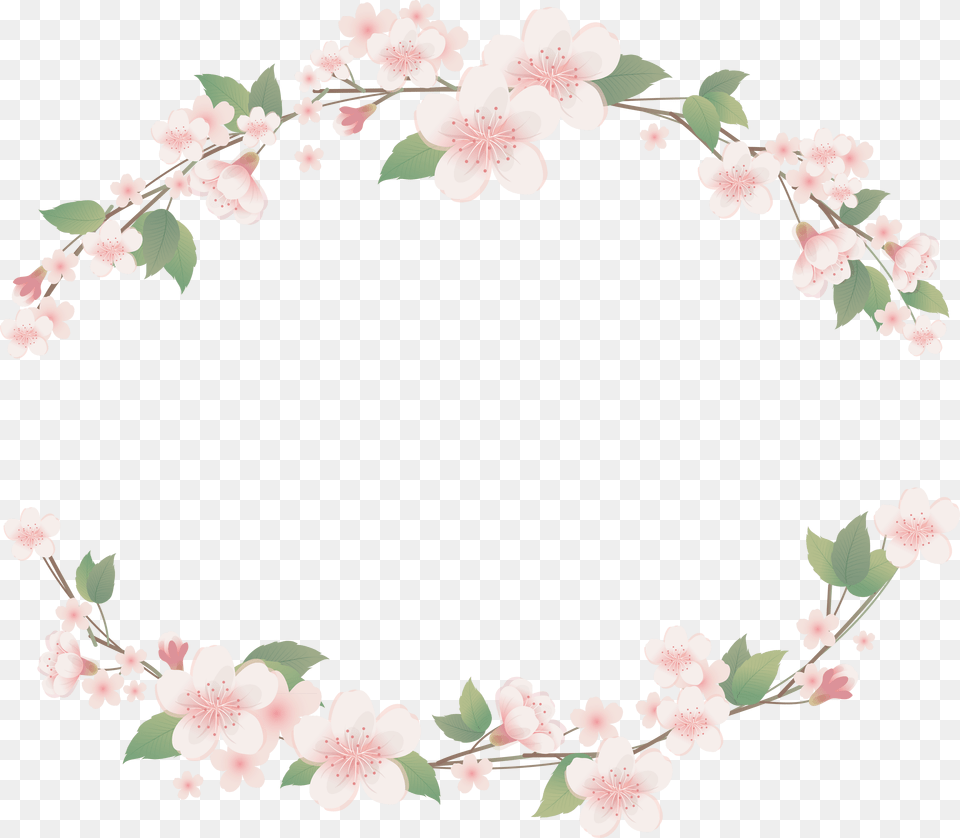 Flower Frame Clipart, Plant, Cherry Blossom Png
