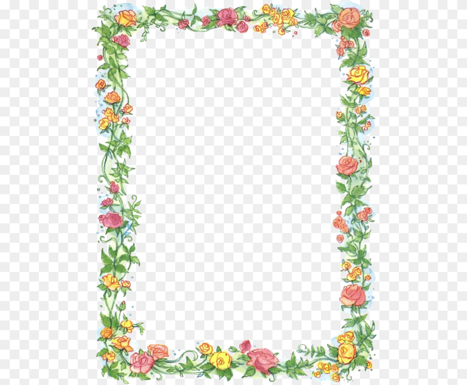 Flower Frame Clipart Floral Border Clip Art, Floral Design, Graphics, Home Decor, Pattern Png