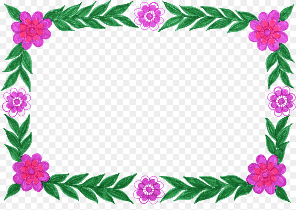 Flower Frame Colorful Rectangle Transparent Portable Network Graphics, Dahlia, Plant, Art, Floral Design Png
