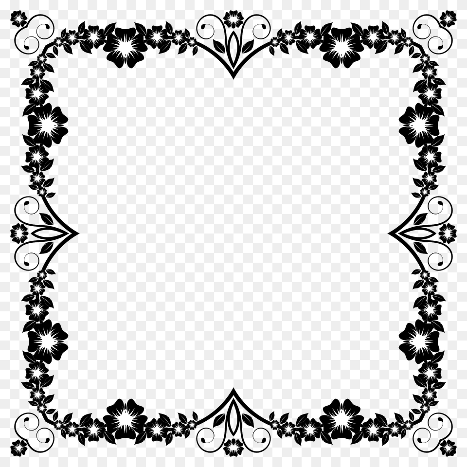 Flower Frame Extrapolated Clipart, Art, Floral Design, Graphics, Pattern Free Png Download