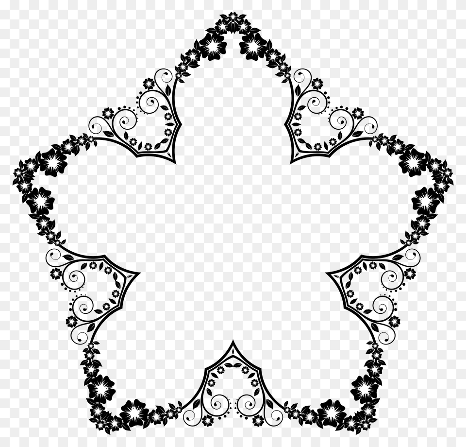 Flower Frame Extrapolated Clipart, Pattern, Accessories, Plant, Leaf Png Image