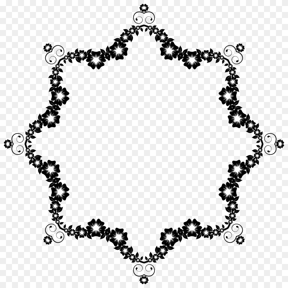 Flower Frame Extrapolated Clipart, Accessories, Jewelry, Necklace, Pattern Free Transparent Png