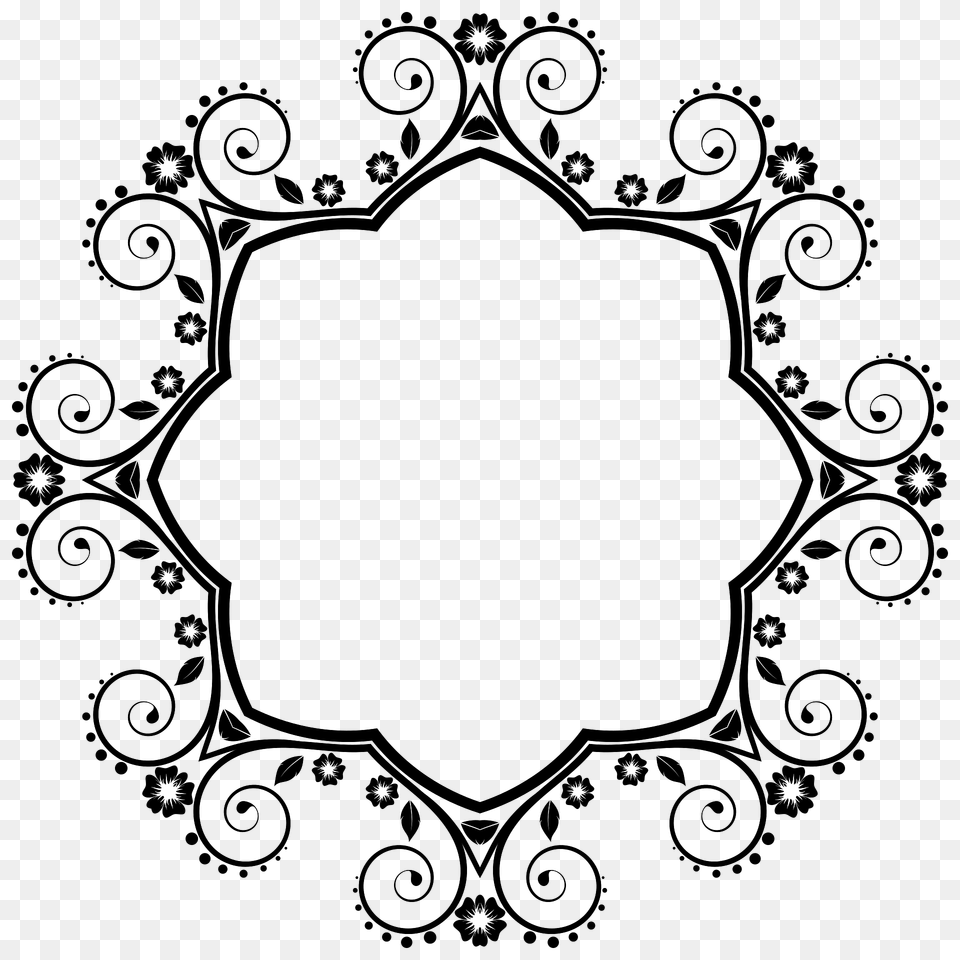 Flower Frame Extrapolated Clipart, Pattern, Green, Art, Floral Design Png Image