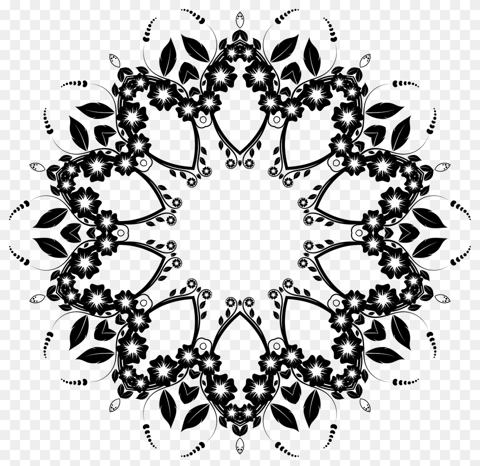 Flower Frame Extrapolated Clipart, Accessories, Art, Floral Design, Graphics Png Image