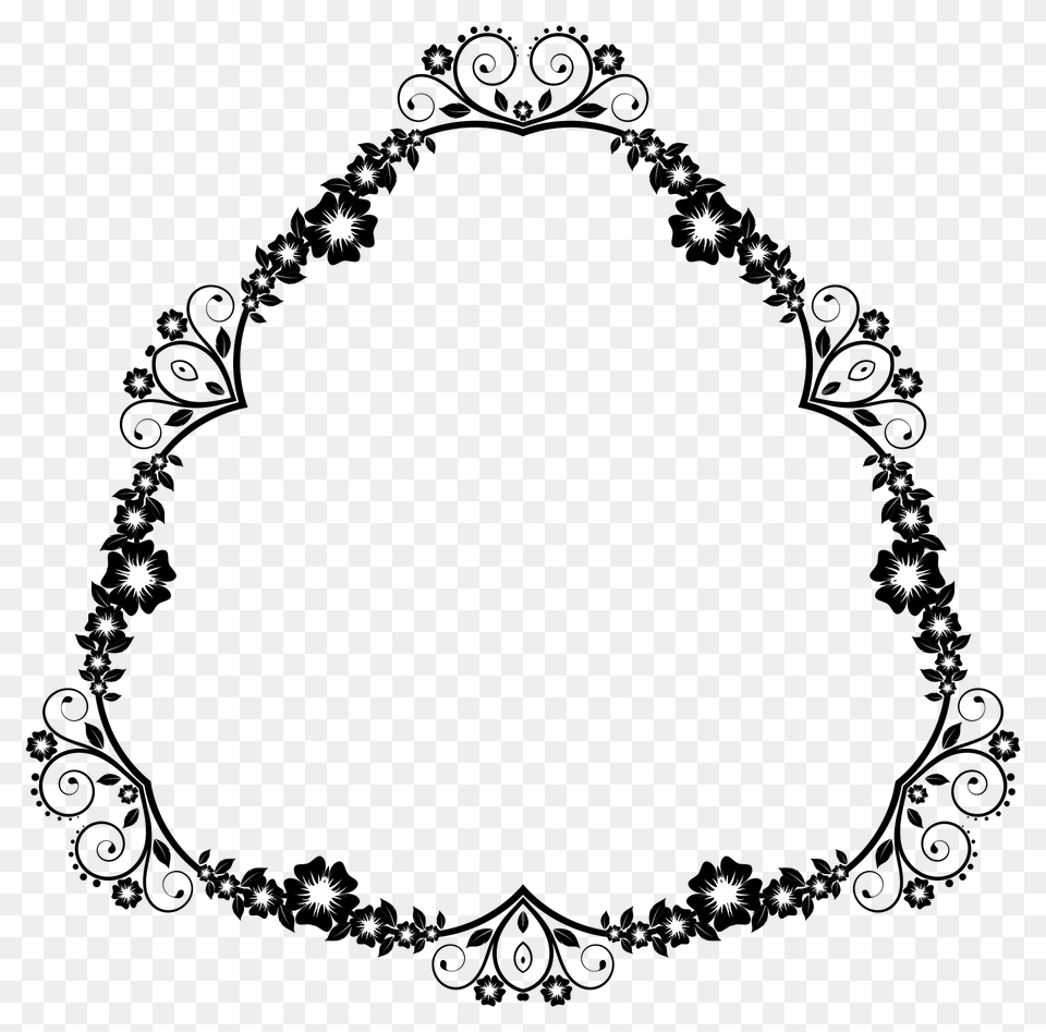 Flower Frame Extrapolated Clipart, Pattern, Oval, Accessories, Green Png Image