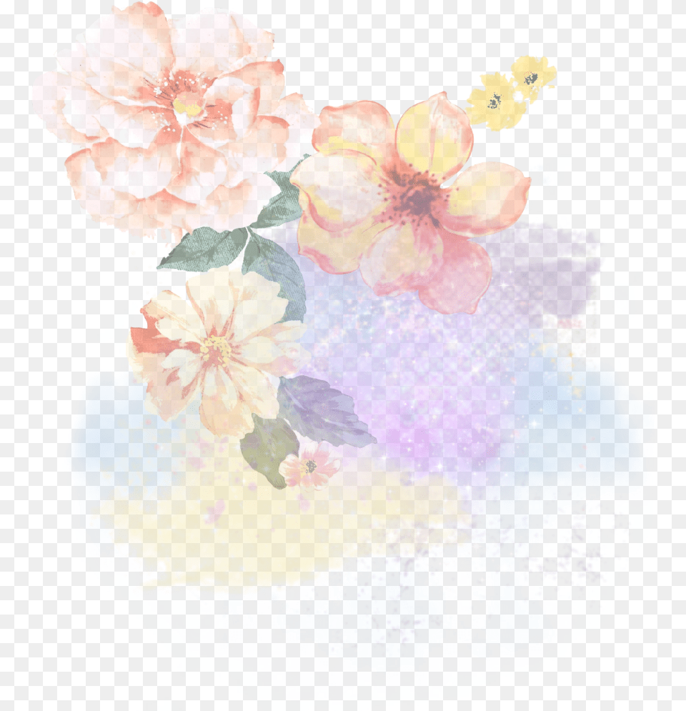 Flower Galaxy Background Remix Vjaii Flower Watercolor Pattern, Art, Graphics, Plant, Rose Png