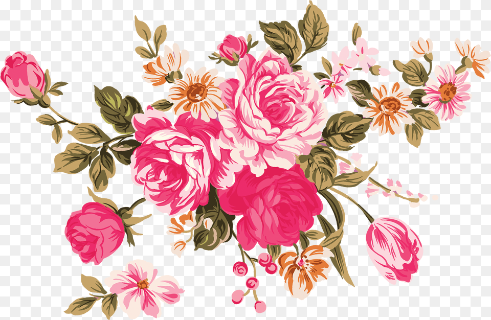 Flower Garden Roses Clip Art Vector Flower Illustration, Floral Design, Graphics, Pattern, Plant Free Png Download