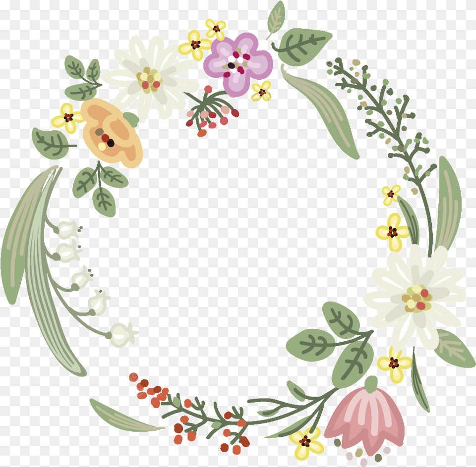 Flower Garland Clip Art Flowers Vector, Floral Design, Graphics, Pattern, Plant Png Image